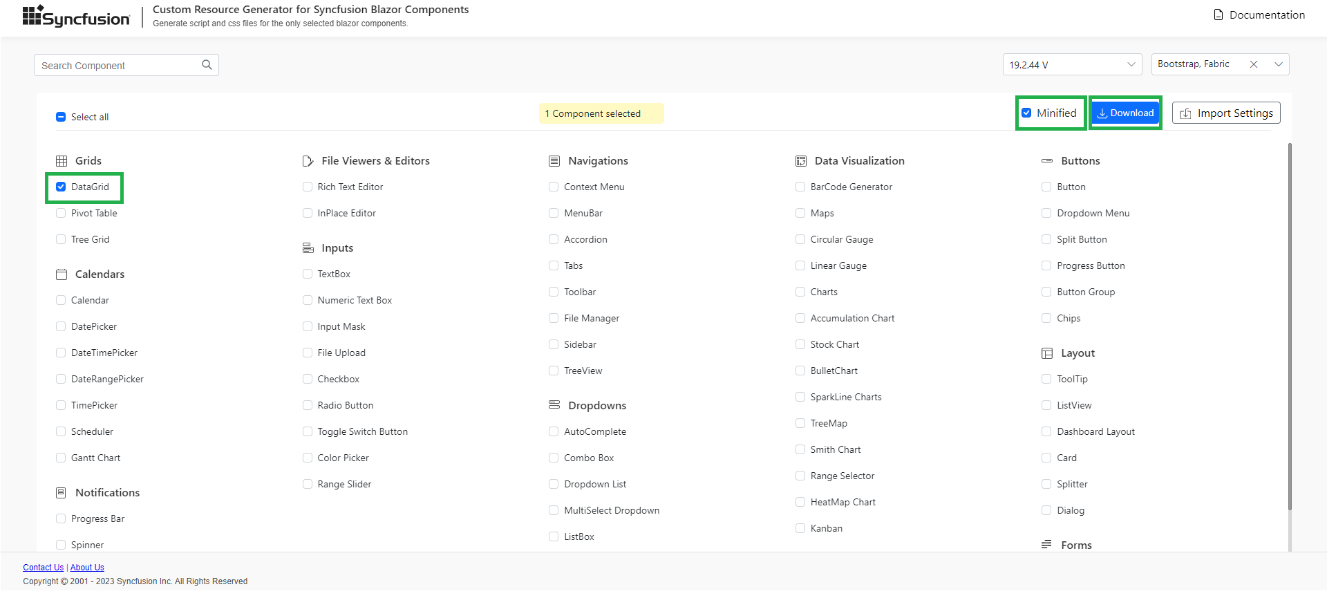 Download option in Blazor