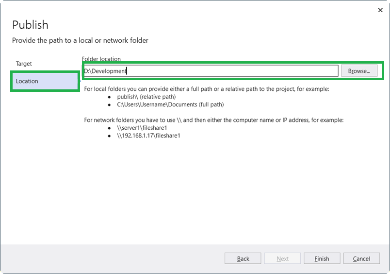 Publish Location in Blazor