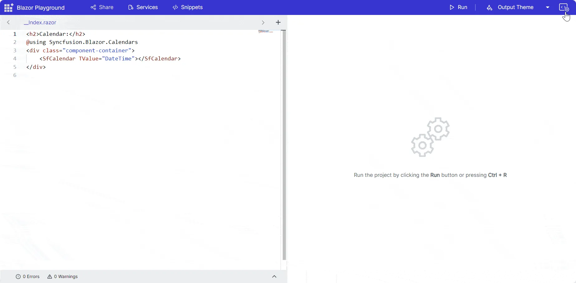 Syncfusion Blazor Playground with NuGet Package