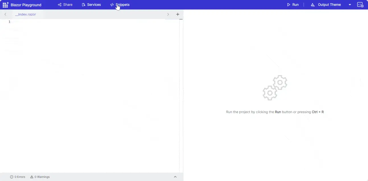 Selected snippet output