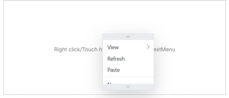 Render Scrollable Context Menu in Blazor ContextMenu | Syncfusion®