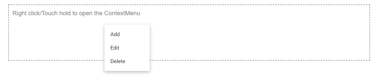 Context Menu Sample