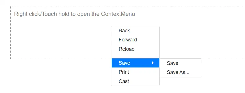 Blazor ContextMenu