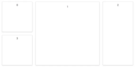Blazor Dashboard Layout with Cell Spacing