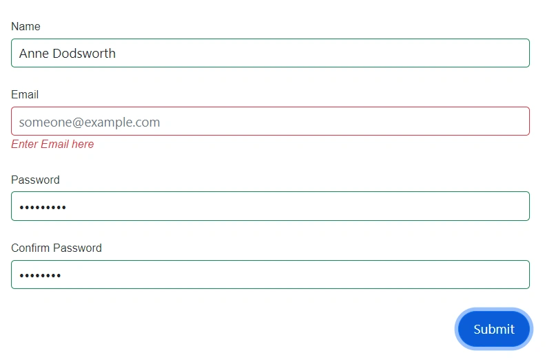 Blazor DataForm showing errors produced by Fluent validation rules