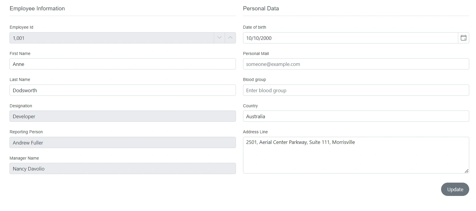 Blazor DataForm Form Group