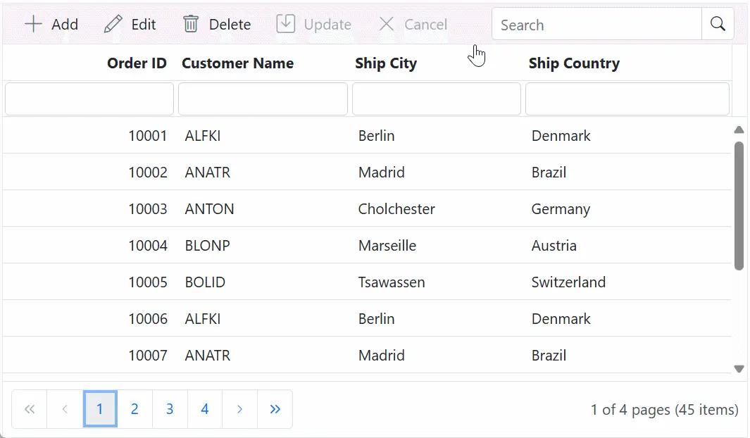 WebApiAdaptor CRUD operations
