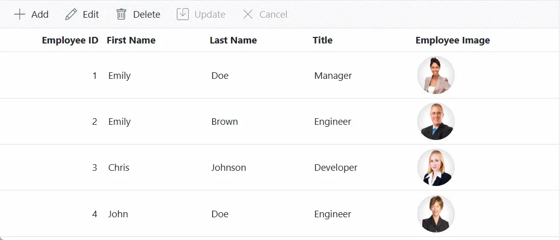 Render Uploader in EditTemplate