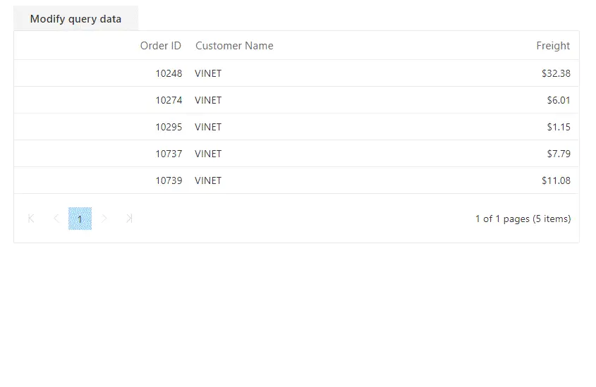 Changing Query Dynamically in the Grid