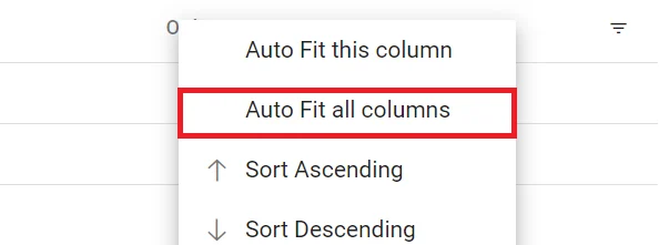 Locale autofit all columns