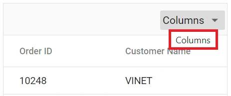 Locale column chooser