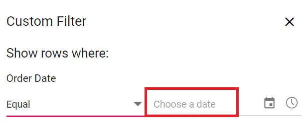Locale custom filter date placeholder
