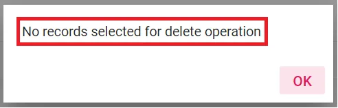 Locale delete operation alert