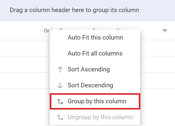 Locale group by column