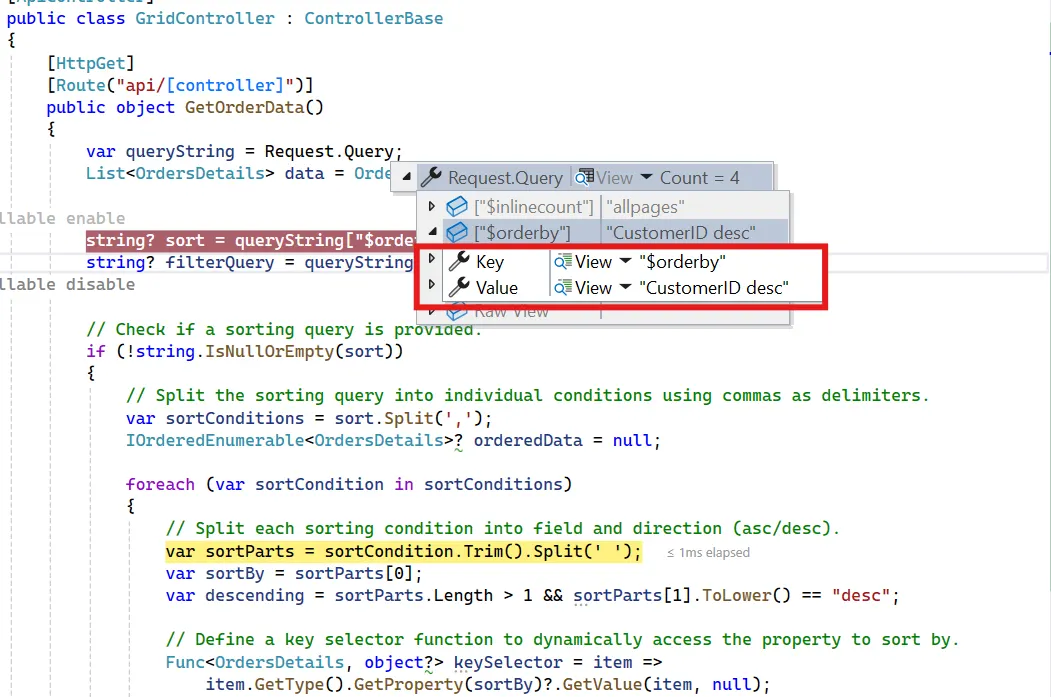 WebApiAdaptor - Sorting Descending query