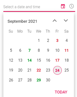 Blazor DateTimePicker with special dates