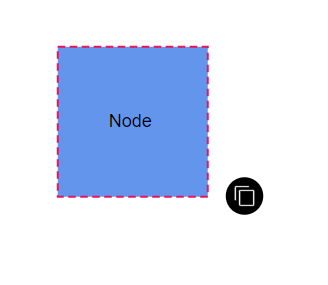 Blazor Diagram Node with User Handle at RightBottom Corner