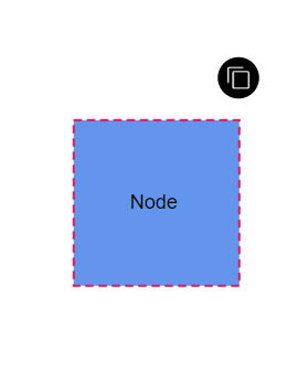 Blazor Diagram Node with User Handle at RightTop Corner