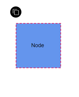 Blazor Diagram Node with User Handle at Top Corner