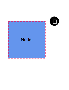 Blazor Diagram Node with User Handle at TopRight Corner