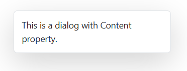 Blazor Dialog with Content
