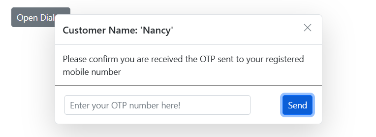 Blazor Dialog Component with customized Footer template