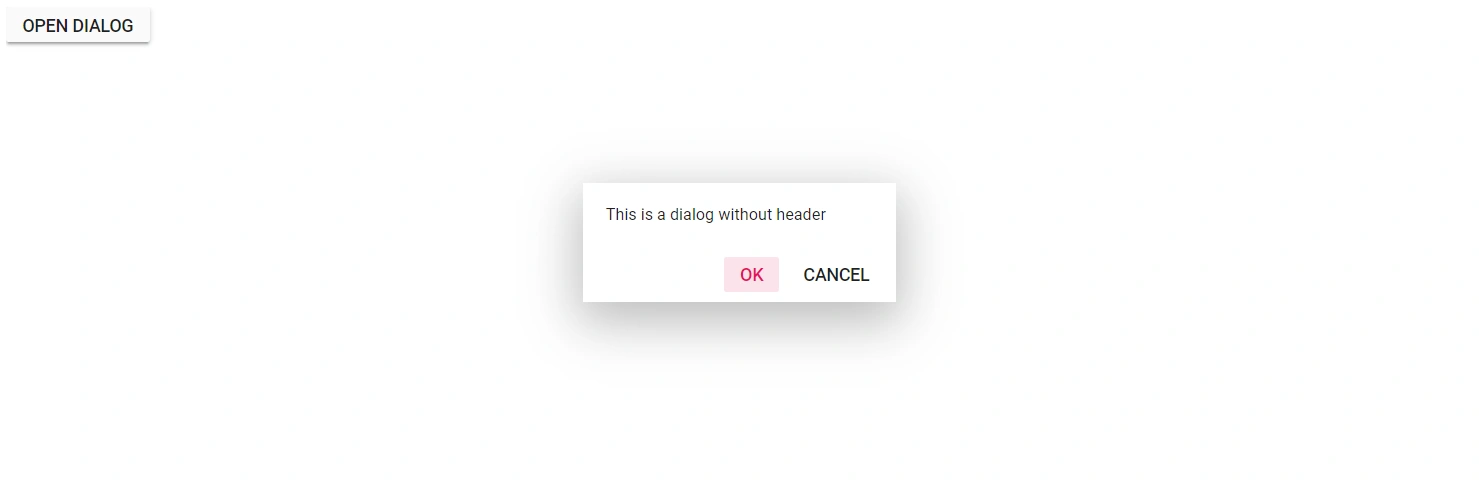 Blazor Dialog without Header