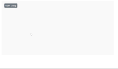 Blazor Dialog component demonstrating drag events with real-time status updates