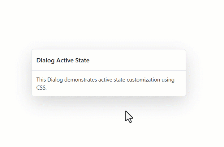 Blazor Active Dialog