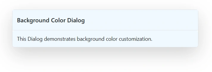 Blazor Dialog background