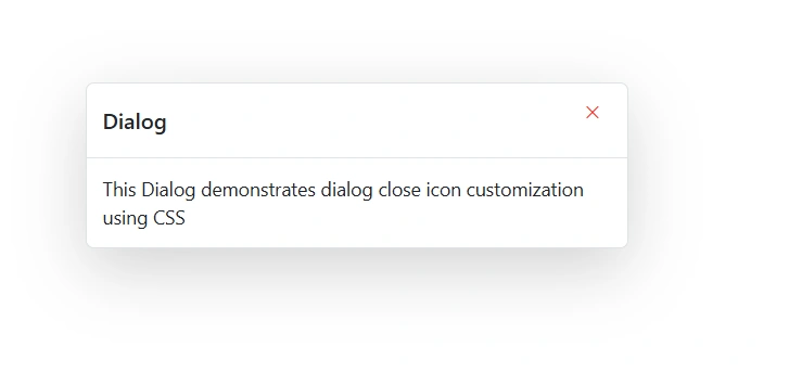 Blazor Dialog close button
