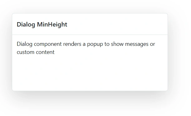 Blazor Dialog MinHeight