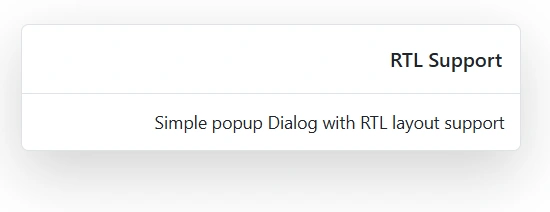 Blazor Dialog RTL Support