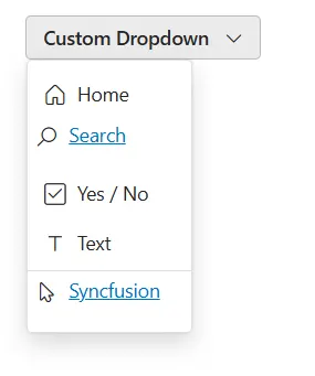 Changing Blazor DropDownMenu Item template