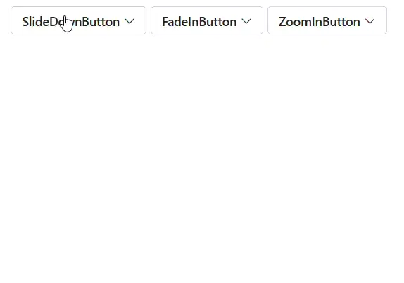Changing Blazor DropDownMenu Animation