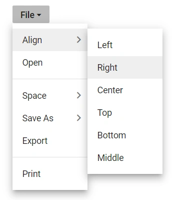 Blazor dropdown menu with multilevel sub menu items