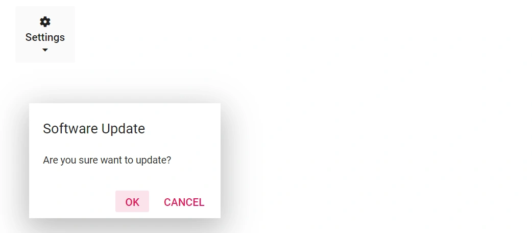 Dialog opens when selecting Update in Blazor Dropdown Menu