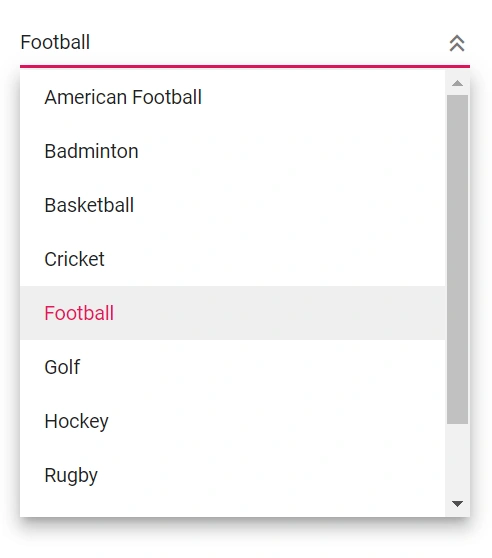Blazor DropDownList with customized dropdown icon