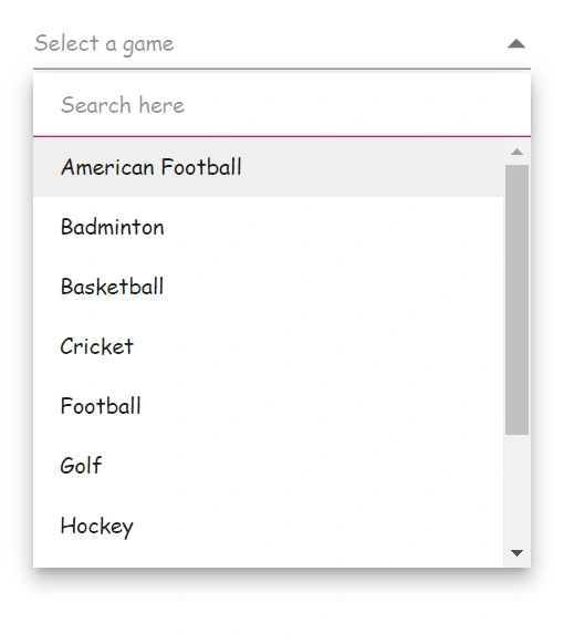 Blazor DropDownList with custom font family