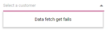 Blazor DropDownList with Action Failure Template