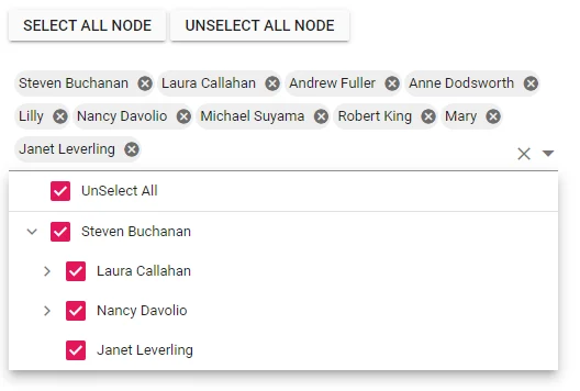 MultiSelection in Blazor Dropdown Tree.