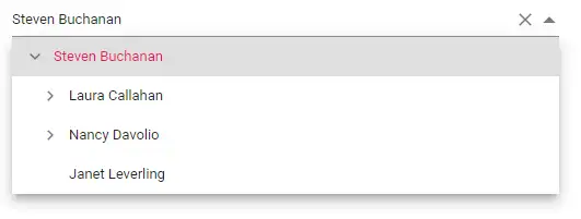 Selection in Blazor Dropdown Tree.