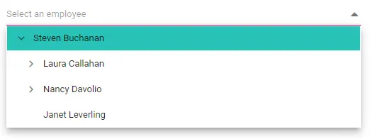 Blazor Dropdown Tree with customizing the focus, hover and active item color
