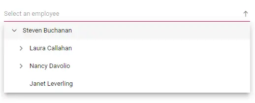 Blazor Dropdown Tree with dropdown icon