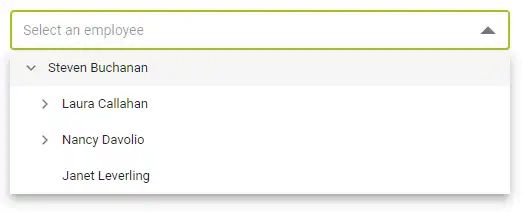 Blazor Dropdown Tree focusing color outline theme