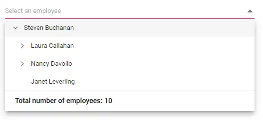 Blazor Dropdown Tree with Footer Template.