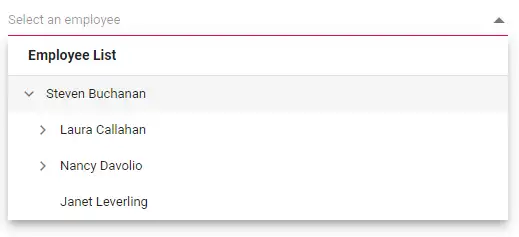 Blazor Dropdown Tree with HeaderTemplate.
