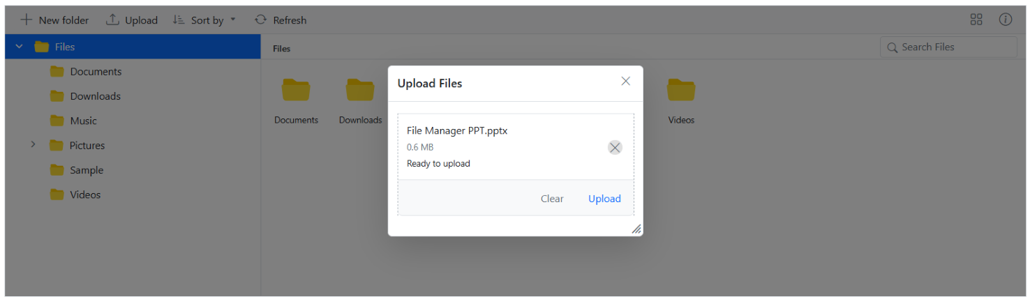 Blazor FileManager with AutoUpload