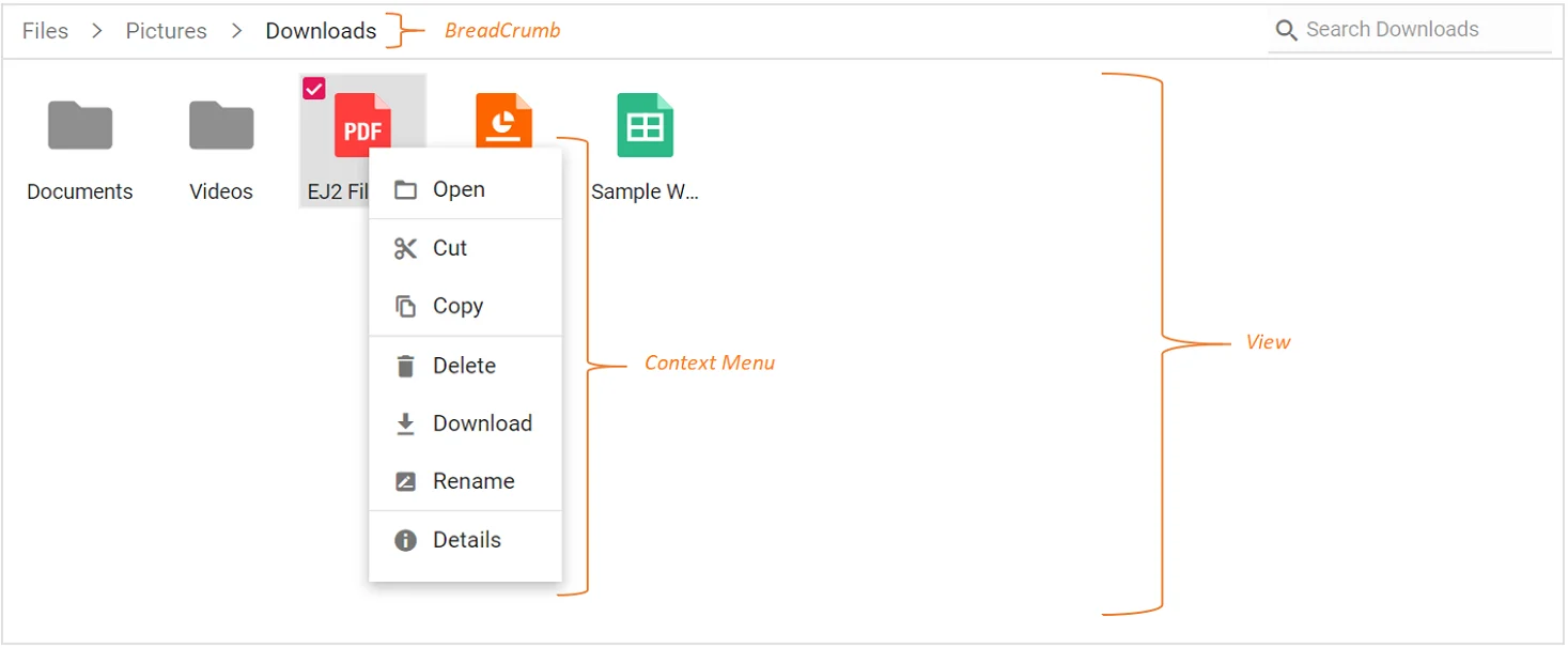 Blazor FileManager