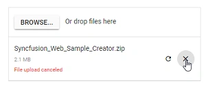 Canceling File Uploads in Blazor FileUpload